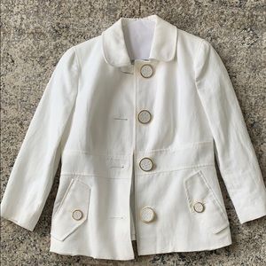 Tory Burch white linen jacket